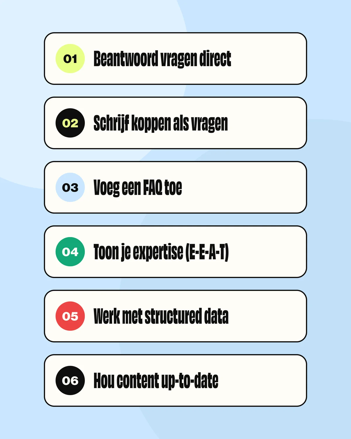 Hoe optimaliseer je voor GEO? 6 concrete stappen