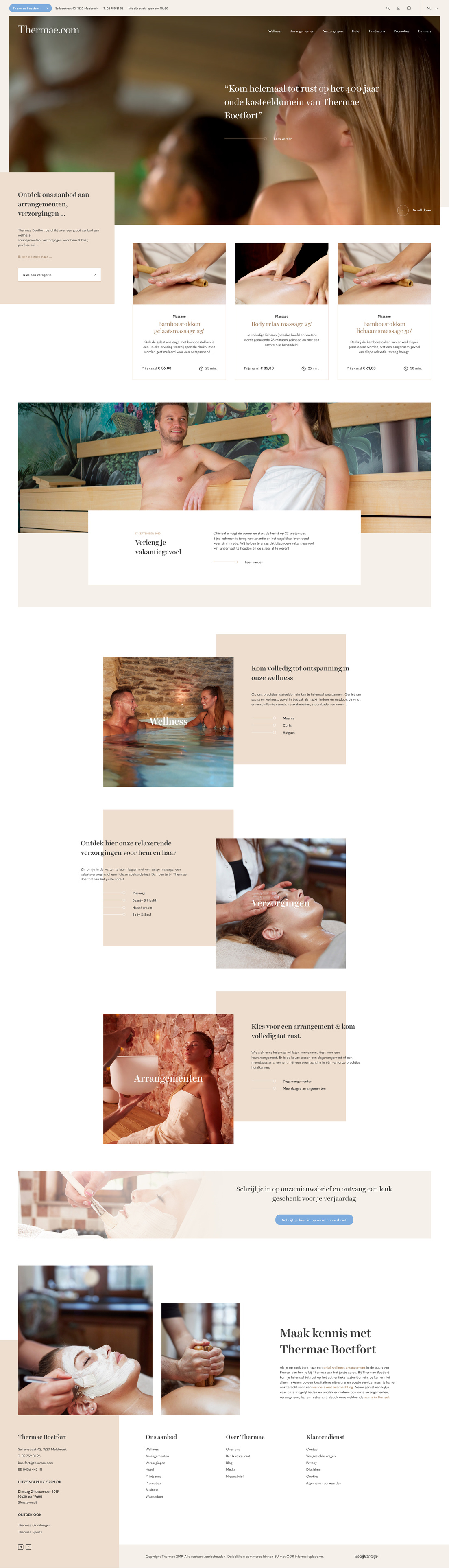 Thermae desktop homepage