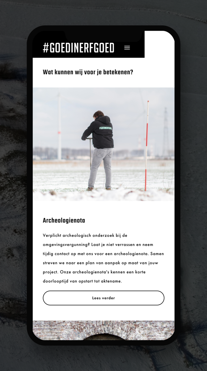 Goed in erfgoed - website - diensten